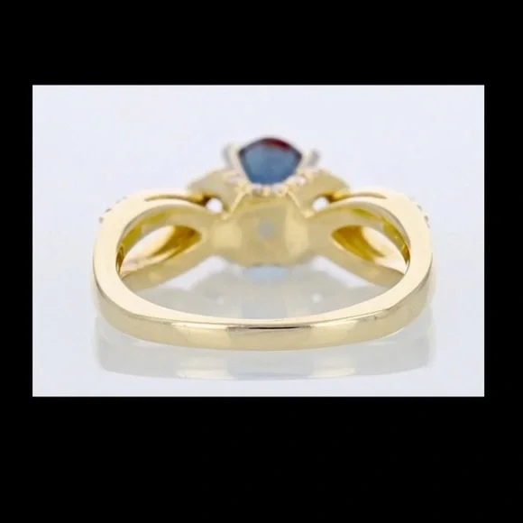 🌹FINAL PRICE REDUCTION $2000🌹 GIA CERTIFIED ALEXANDRITE AND DIAMOND RING - Picture 15 of 16